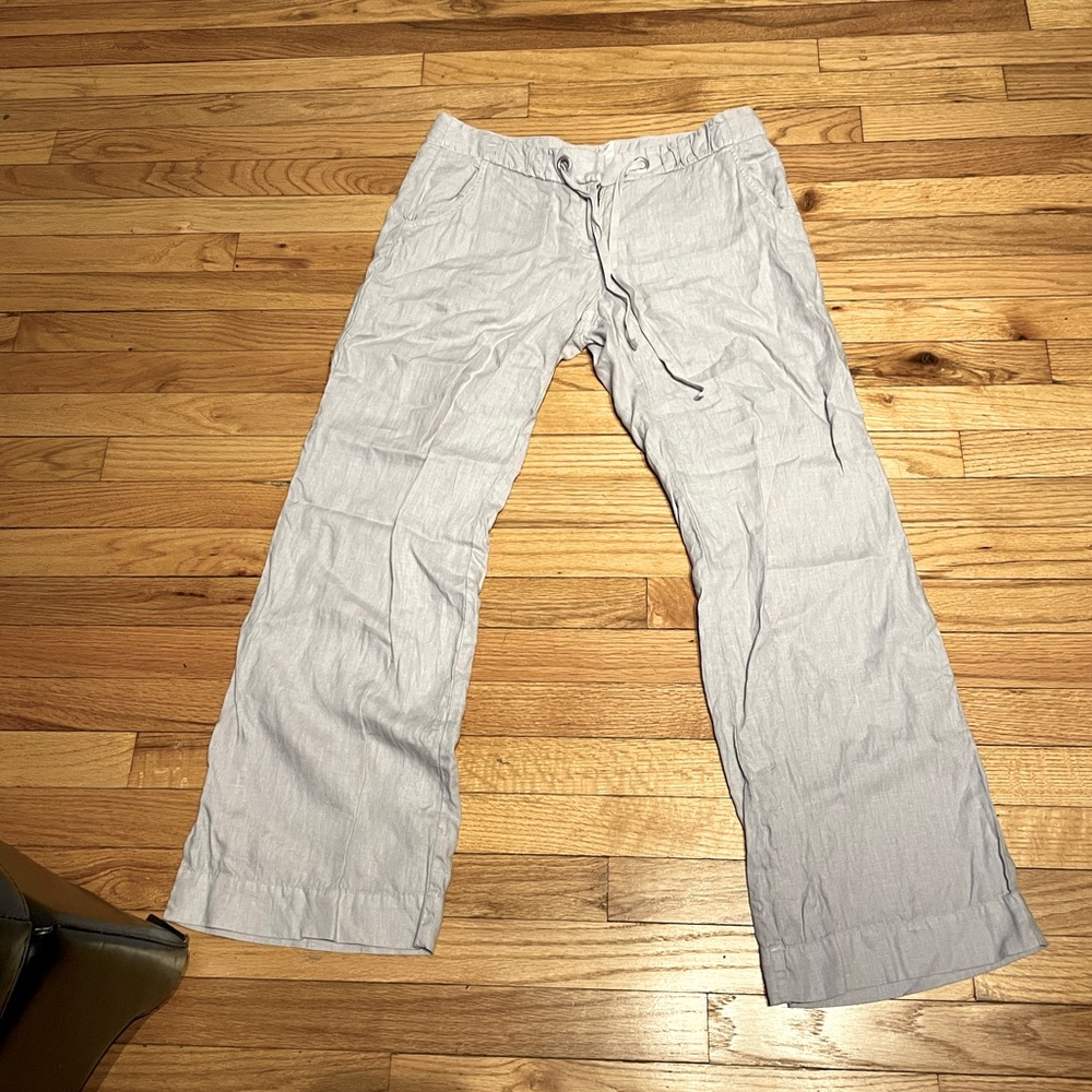 NWOT J.Crew City Fit Linen Drawstring Chino Dressy Violet coastal pants wide 10